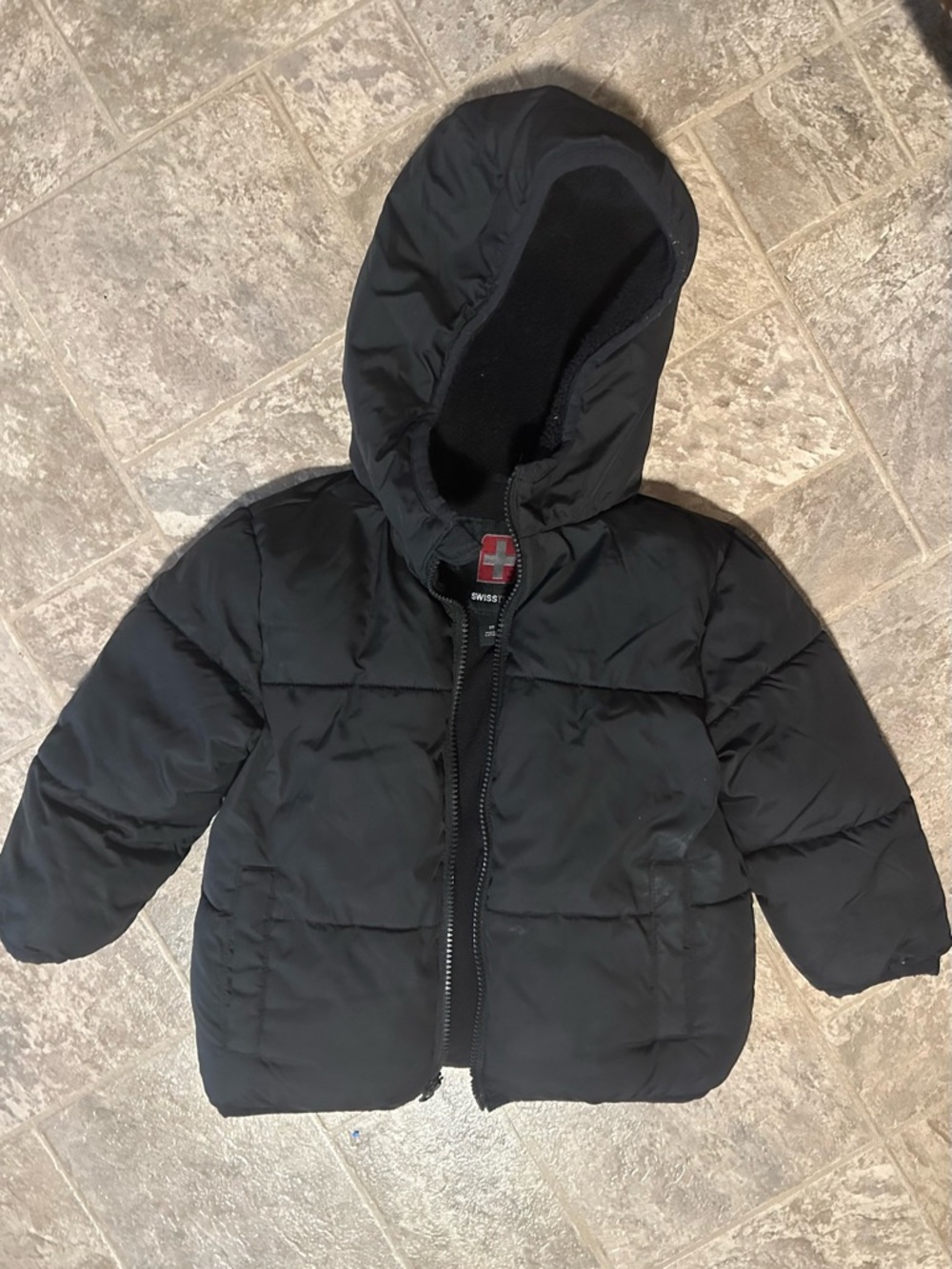 SwissGear Kids Black Hooded Puffer Coat